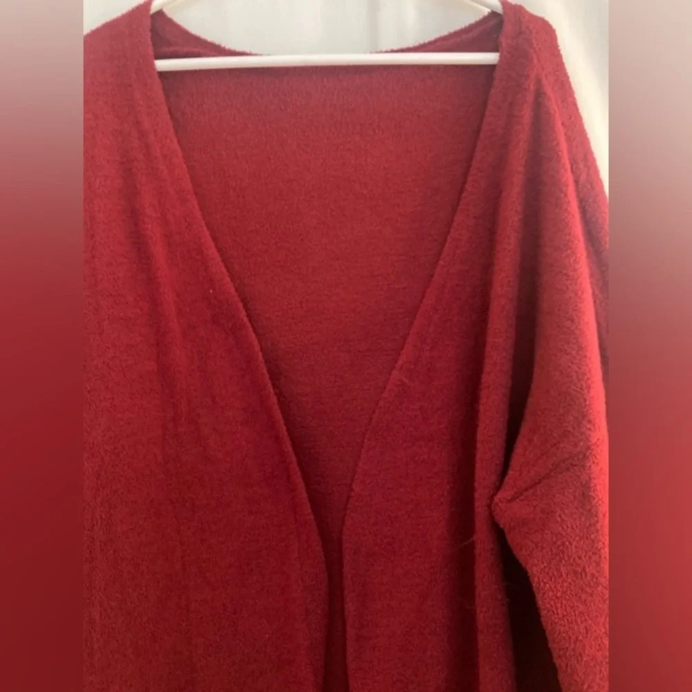 Red 3 Piece Knit Set - Sweater, Crop Tank & Wide Leg Pants Size XL